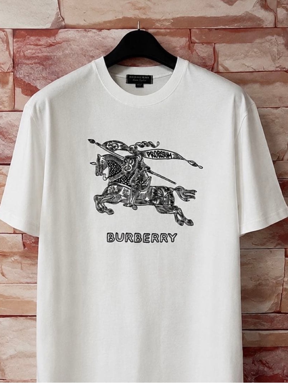 New Men’s Luxury Graphic Off White / Black T-shirt Size L